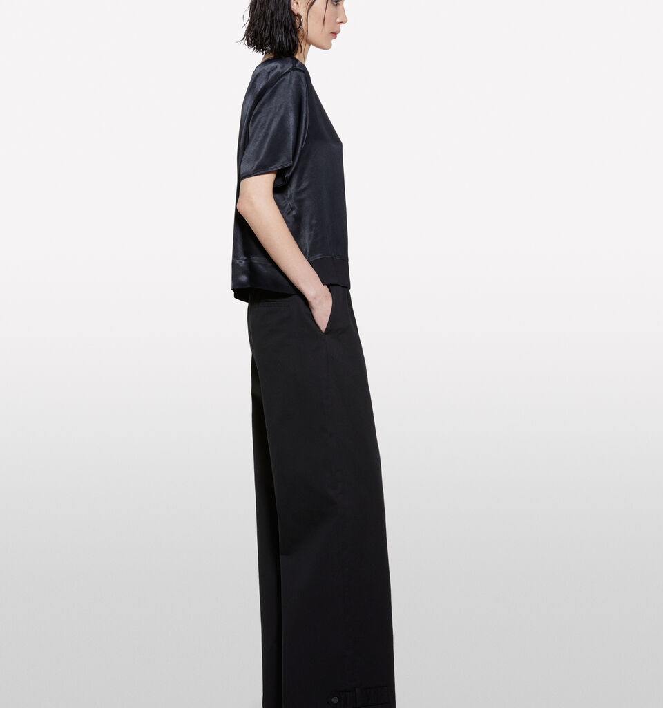 Schwarze Satinbluse - blusen für damen - Schwarz | Sisley image number 2